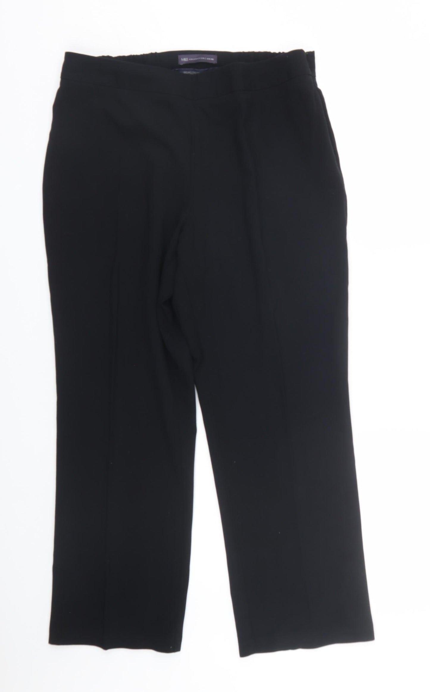 M&S Womens Black   Trousers  Size 14 L26 in