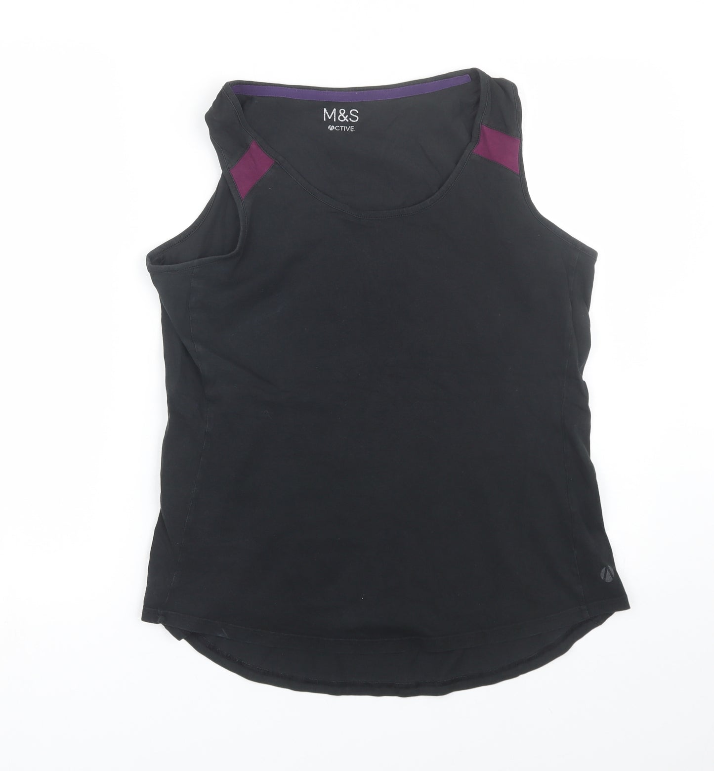 M&S Womens Black   Basic Tank Size 16