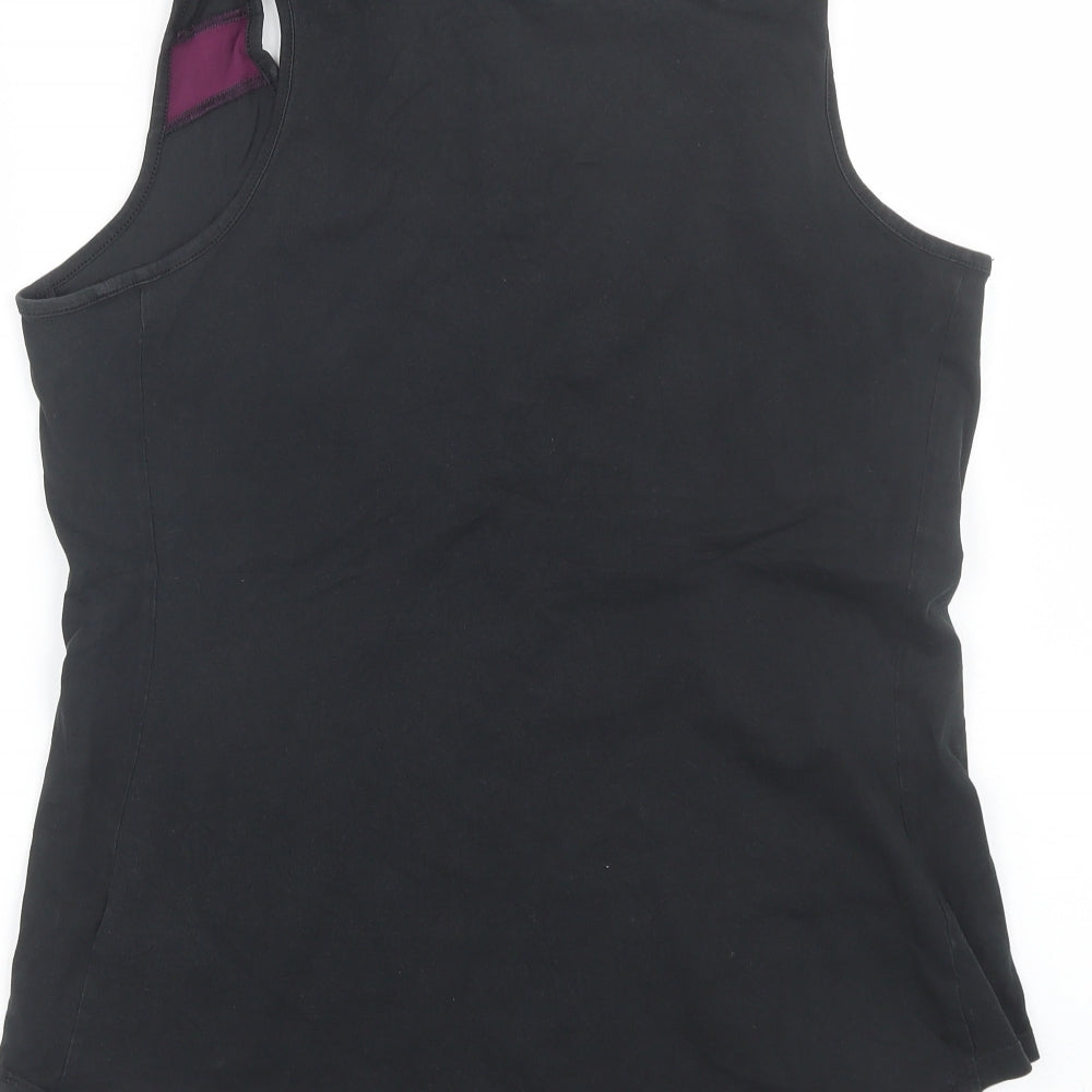 M&S Womens Black   Basic Tank Size 16