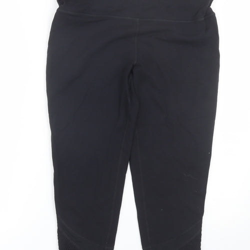 Tuff Womens Black   Cropped Leggings Size L L20 in