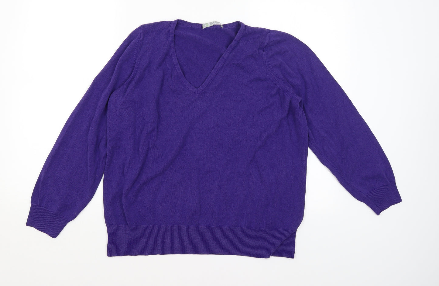 M&S Womens Purple   Pullover Jumper Size 20