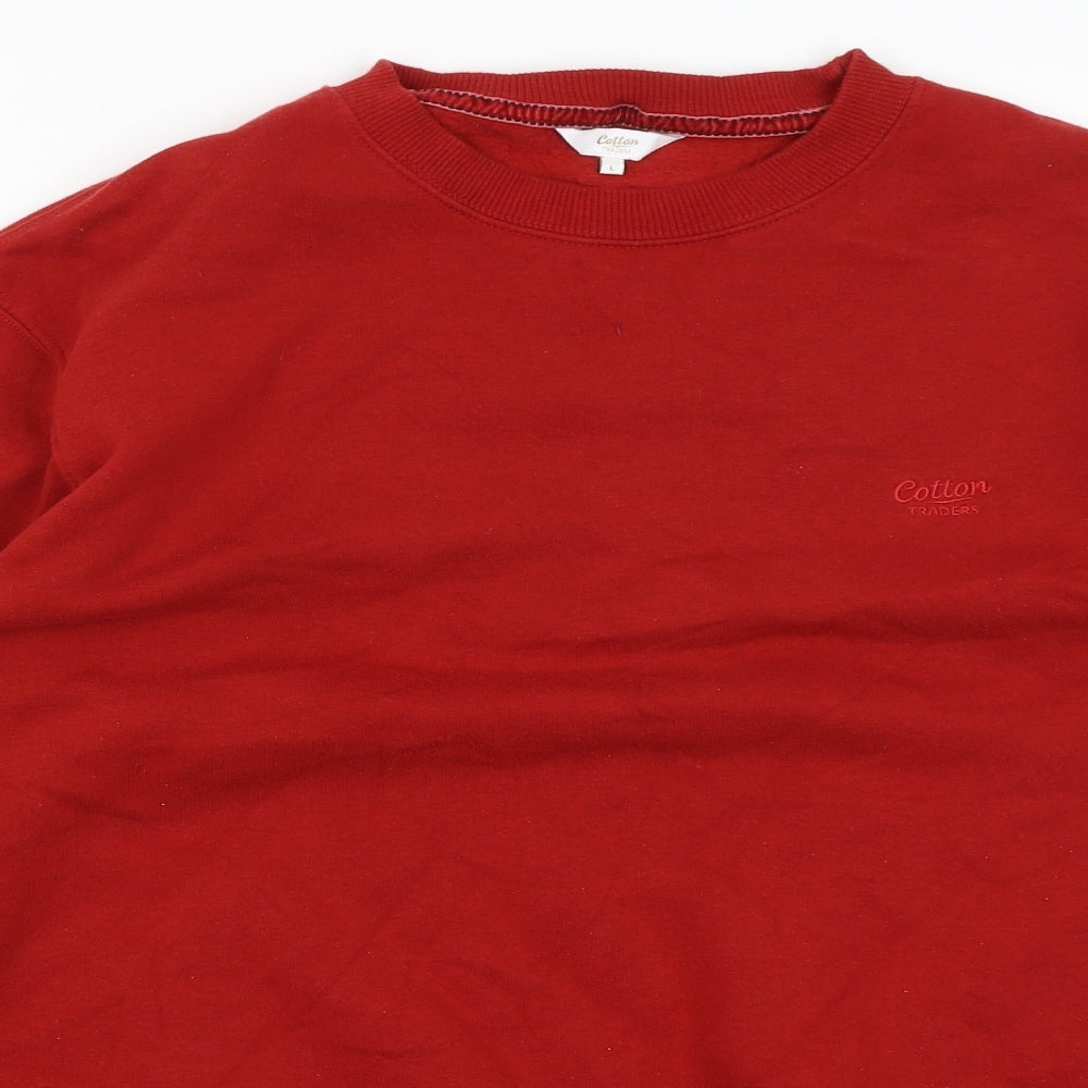 Cotton Traders Womens Red   Pullover Jumper Size L