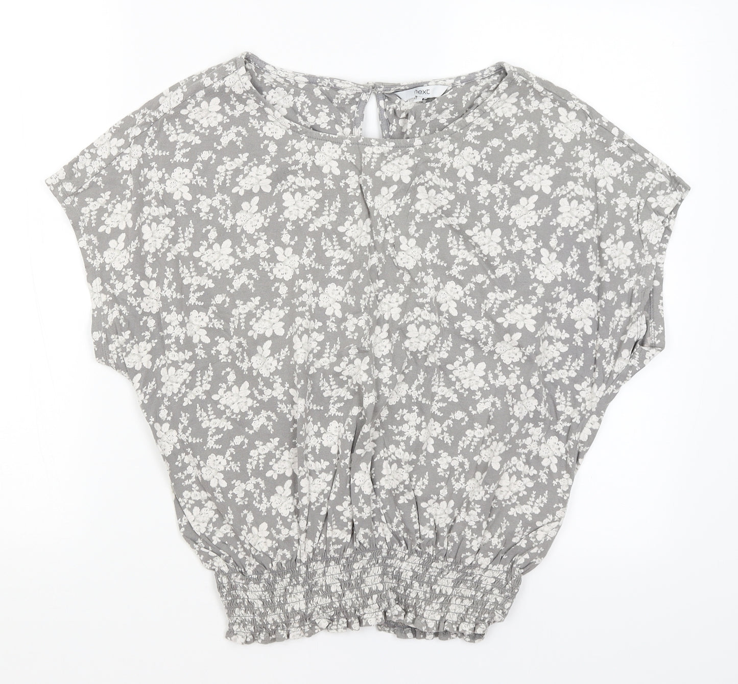 NEXT Womens Grey Floral  Basic T-Shirt Size 14
