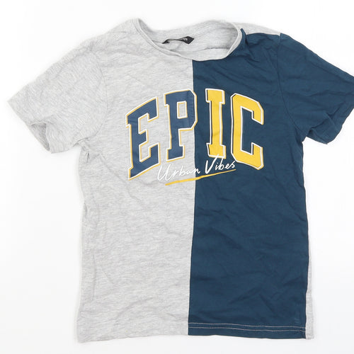 George Boys Grey   Basic T-Shirt Size 7-8 Years  - Epic Urban Vibes
