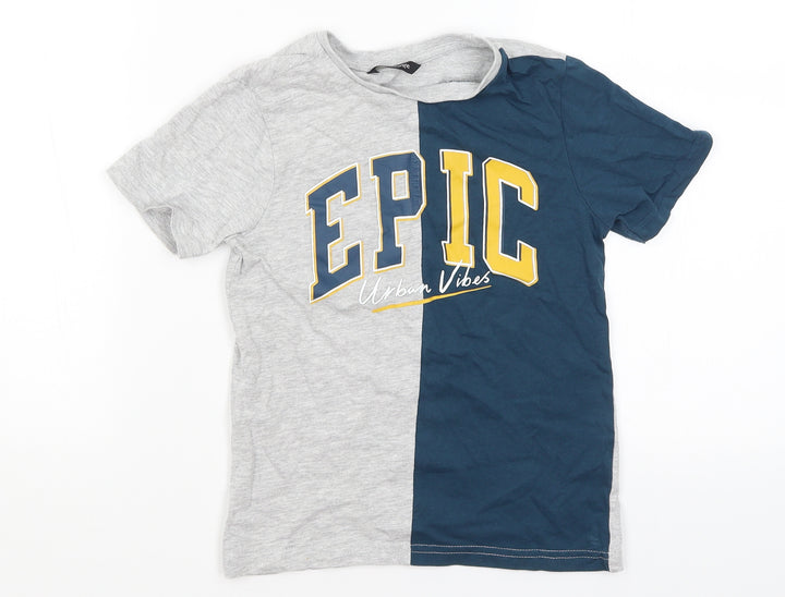 George Boys Grey Basic T-Shirt Size 7-8 Years - Epic Urban Vibes