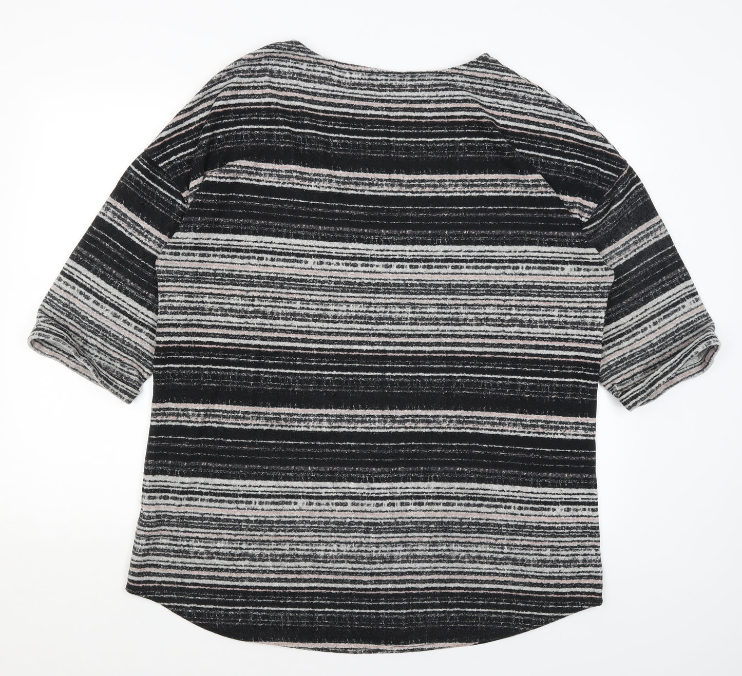 F&F Womens Black Striped  Pullover Jumper Size 18