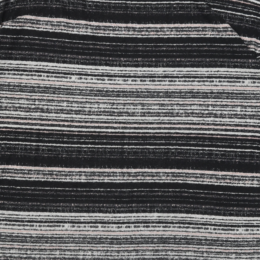 F&F Womens Black Striped  Pullover Jumper Size 18