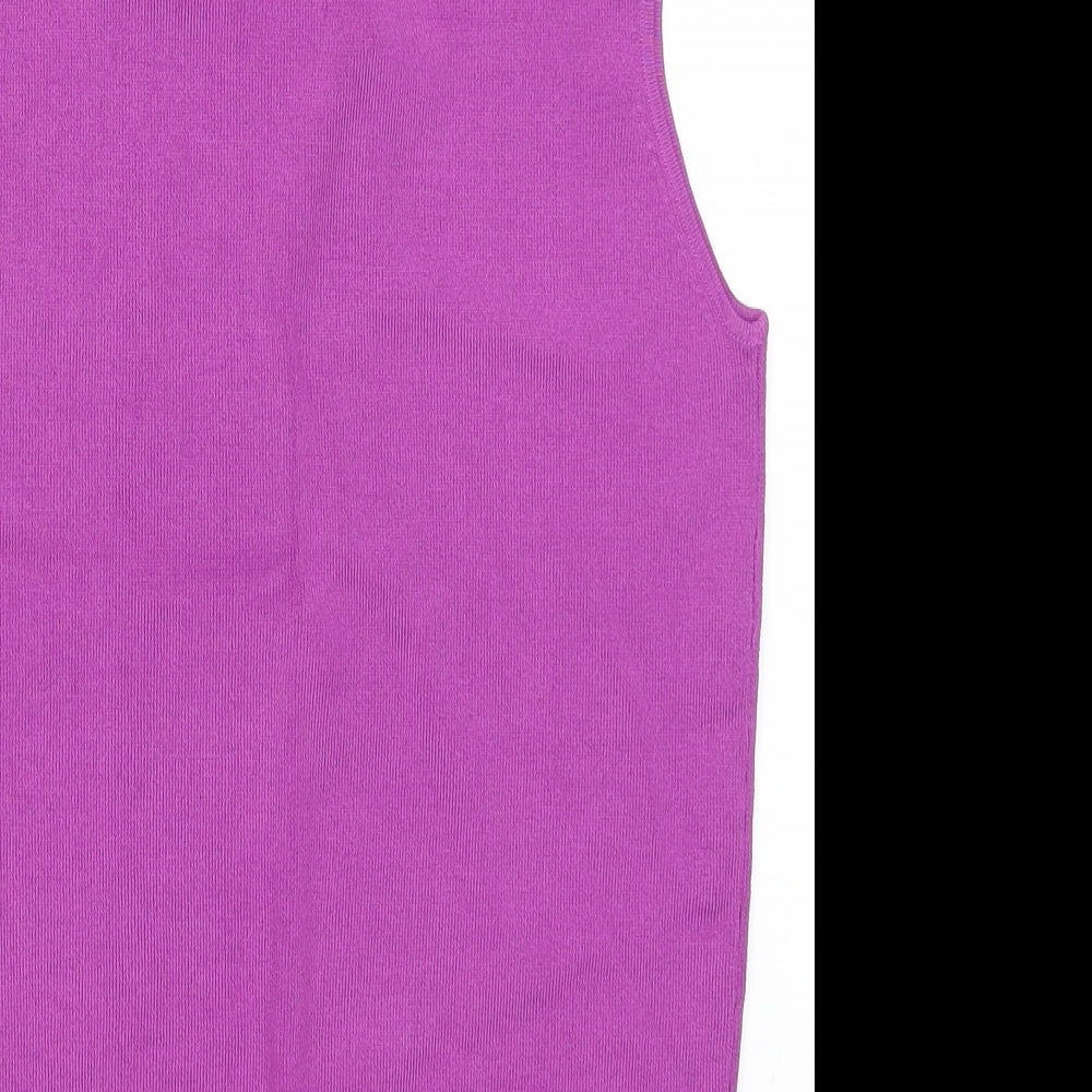 J Taylor Womens Purple   Vest Jumper Size 14