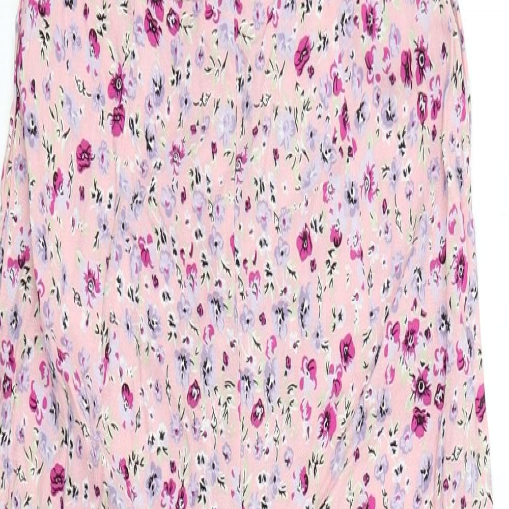 ASOS Womens Pink Floral  Catsuit One-Piece Size 8 L28 in