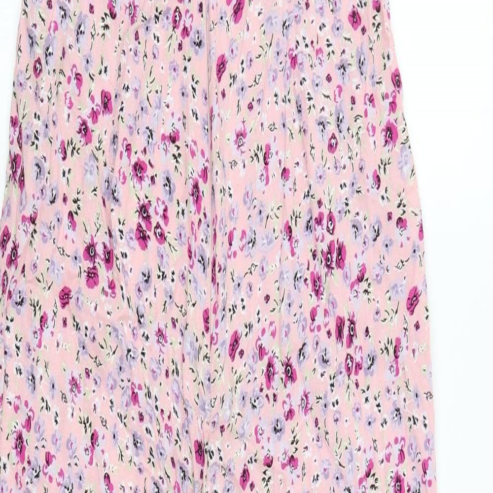 ASOS Womens Pink Floral  Catsuit One-Piece Size 8 L28 in