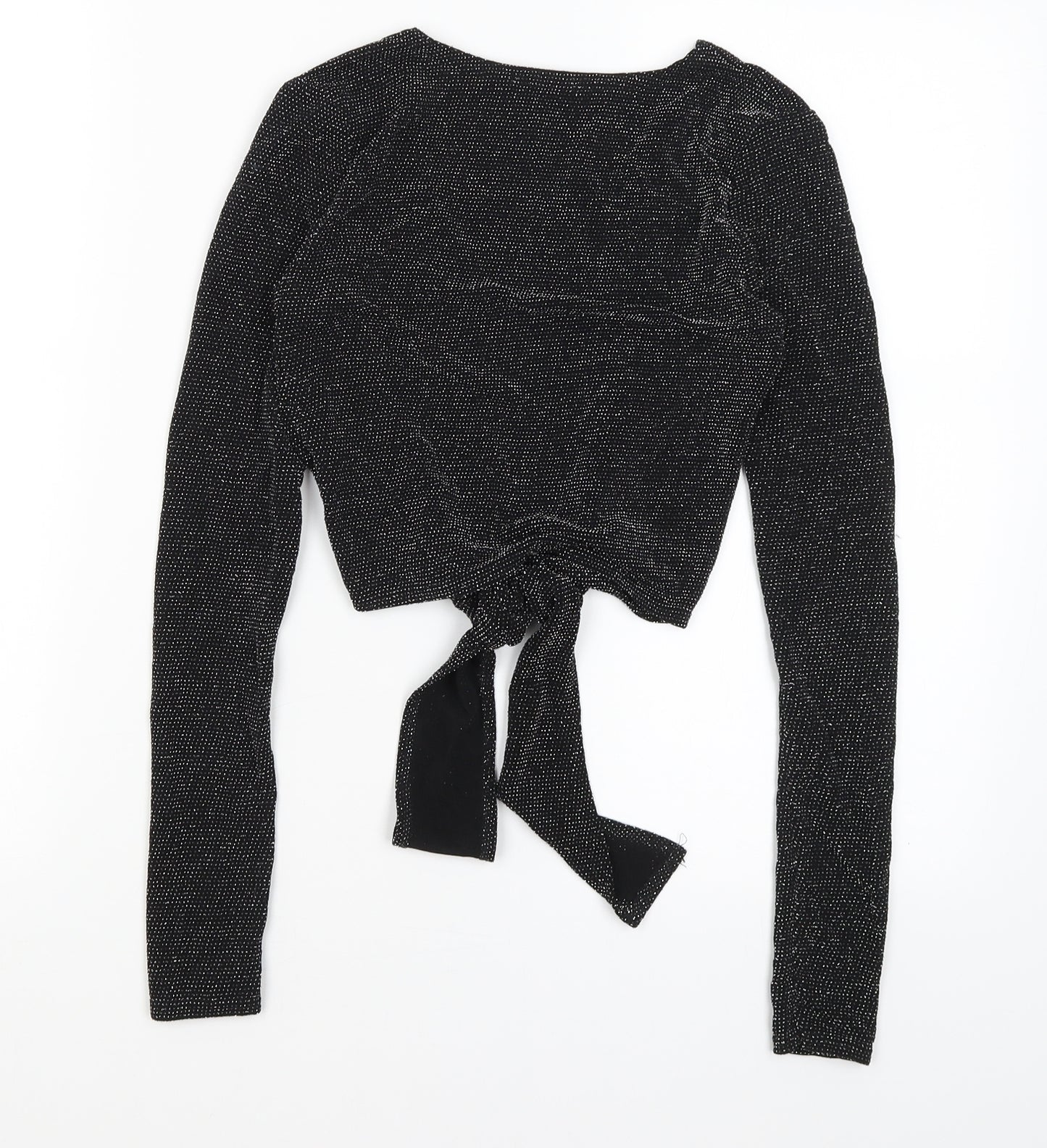 Pretty Little Thing Womens Black   Wrap Jumper Size 6