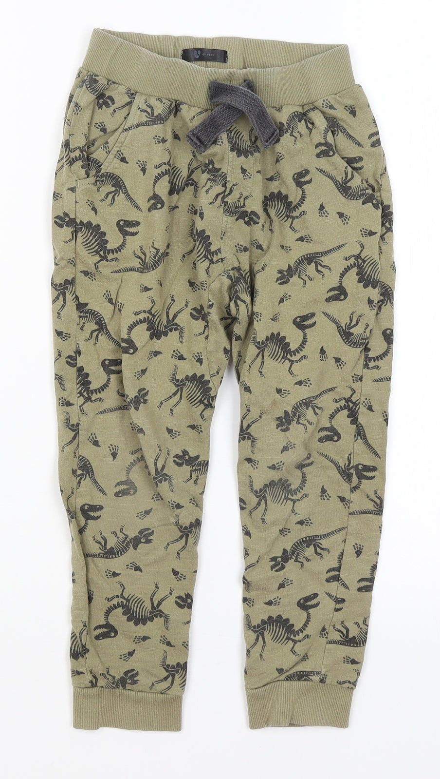 Very Boys Green   Jogger Trousers Size 5-6 Years - Dinosaur Fossil