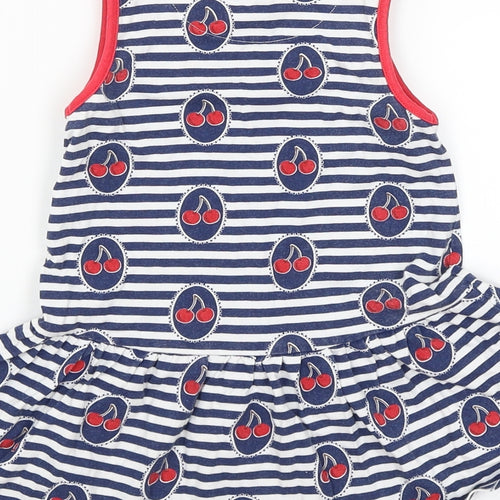 Mini Club Girls Blue Striped  Mermaid  Size 3-4 Years  - Cherries