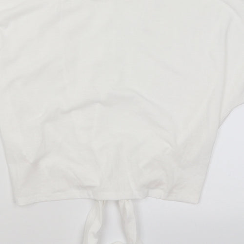 Primark Womens White   Cropped T-Shirt Size 8