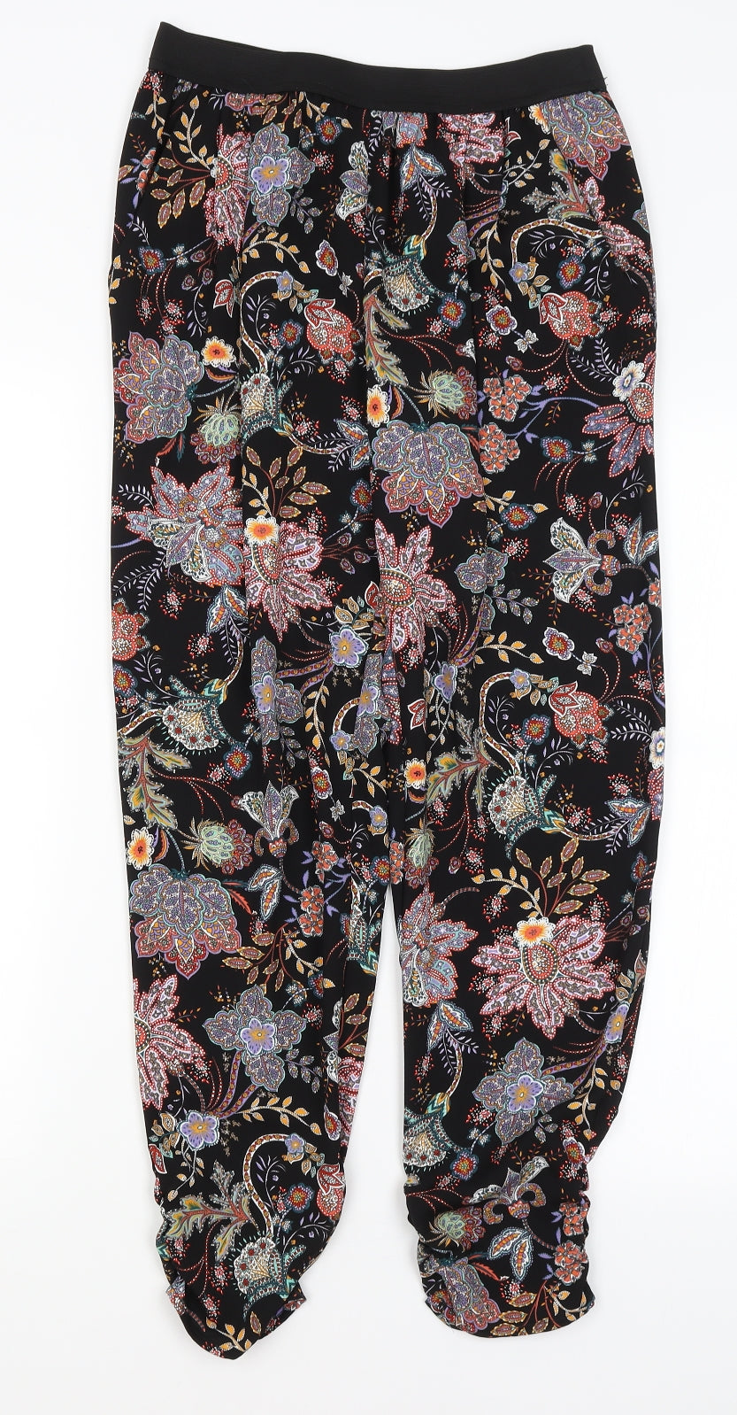 River Island Womens Black Paisley  Trousers  Size 8 L27 in