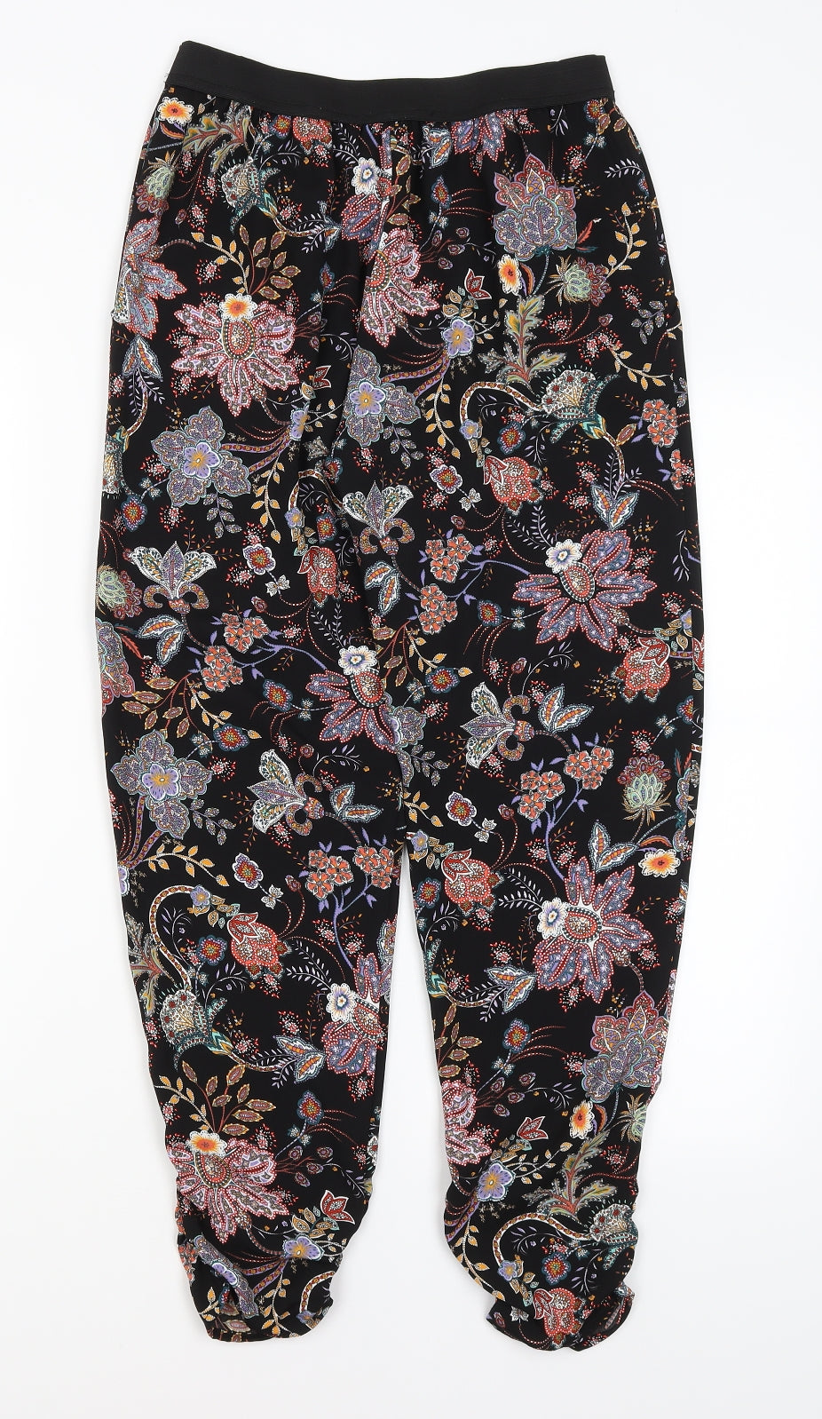 River Island Womens Black Paisley  Trousers  Size 8 L27 in