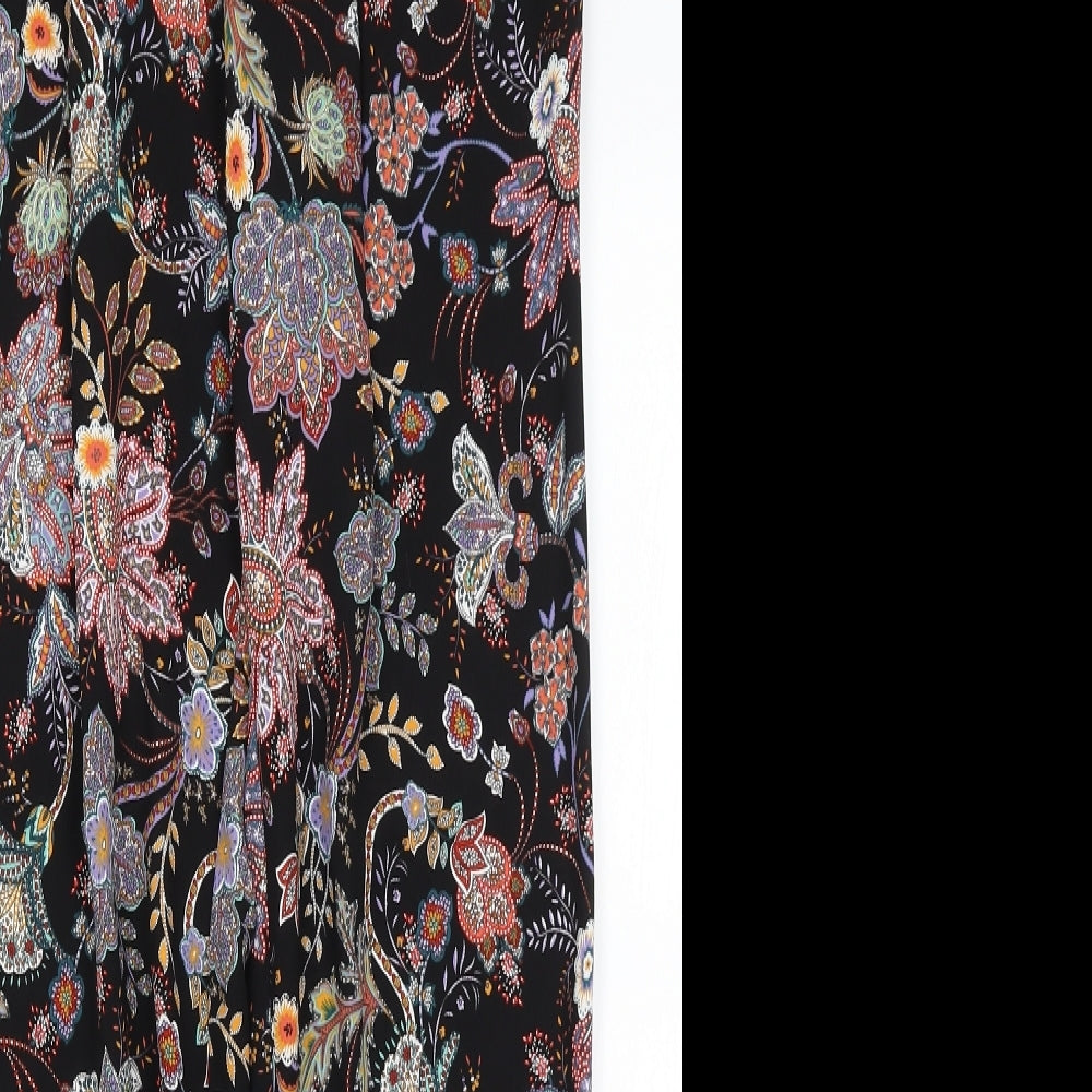 River Island Womens Black Paisley  Trousers  Size 8 L27 in