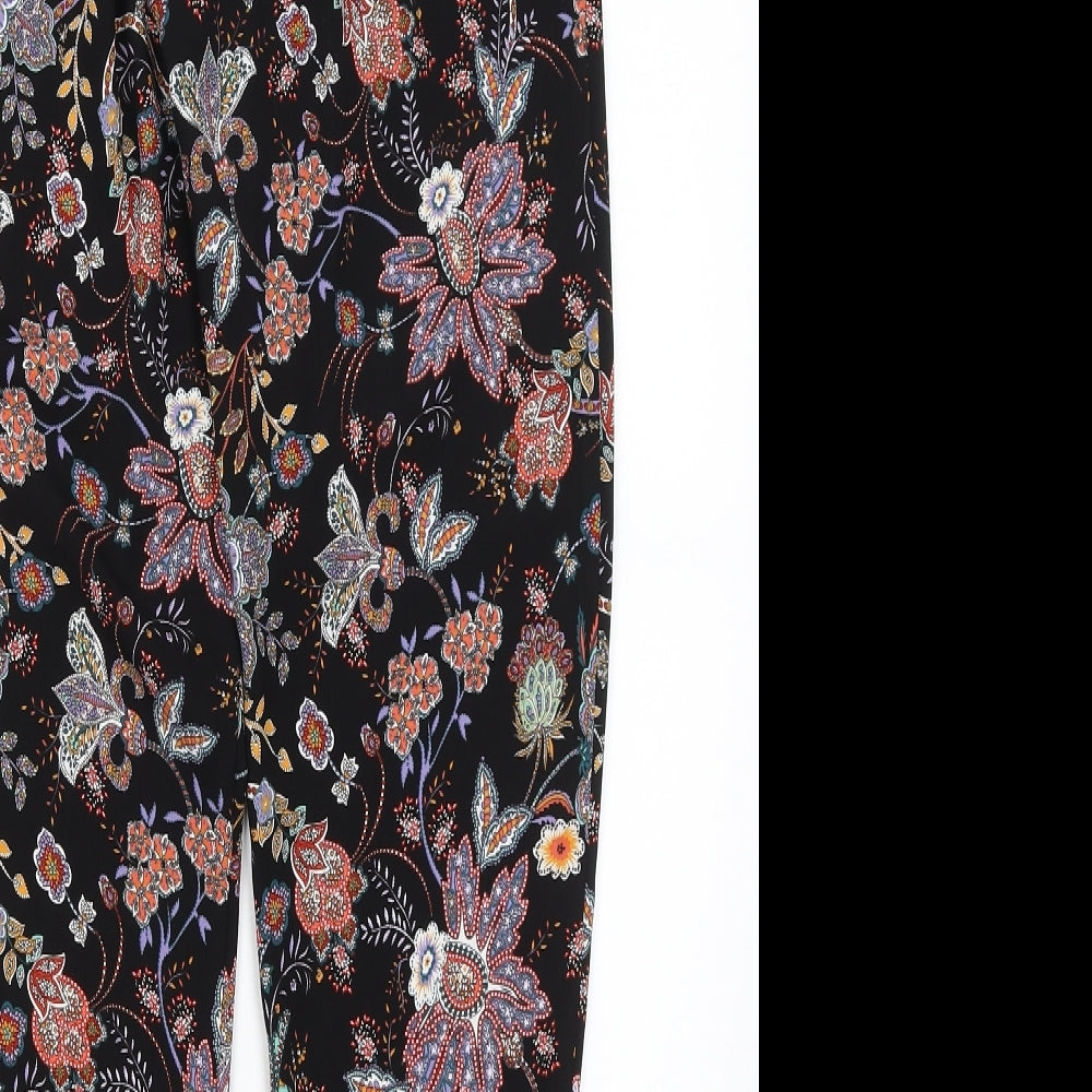 River Island Womens Black Paisley  Trousers  Size 8 L27 in