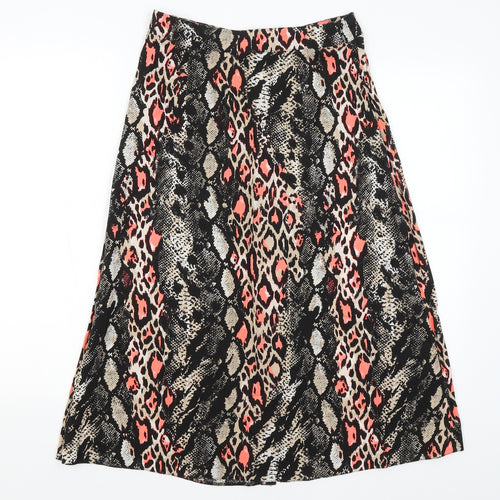 Papaya Womens Black Animal Print  A-Line Skirt Size 10