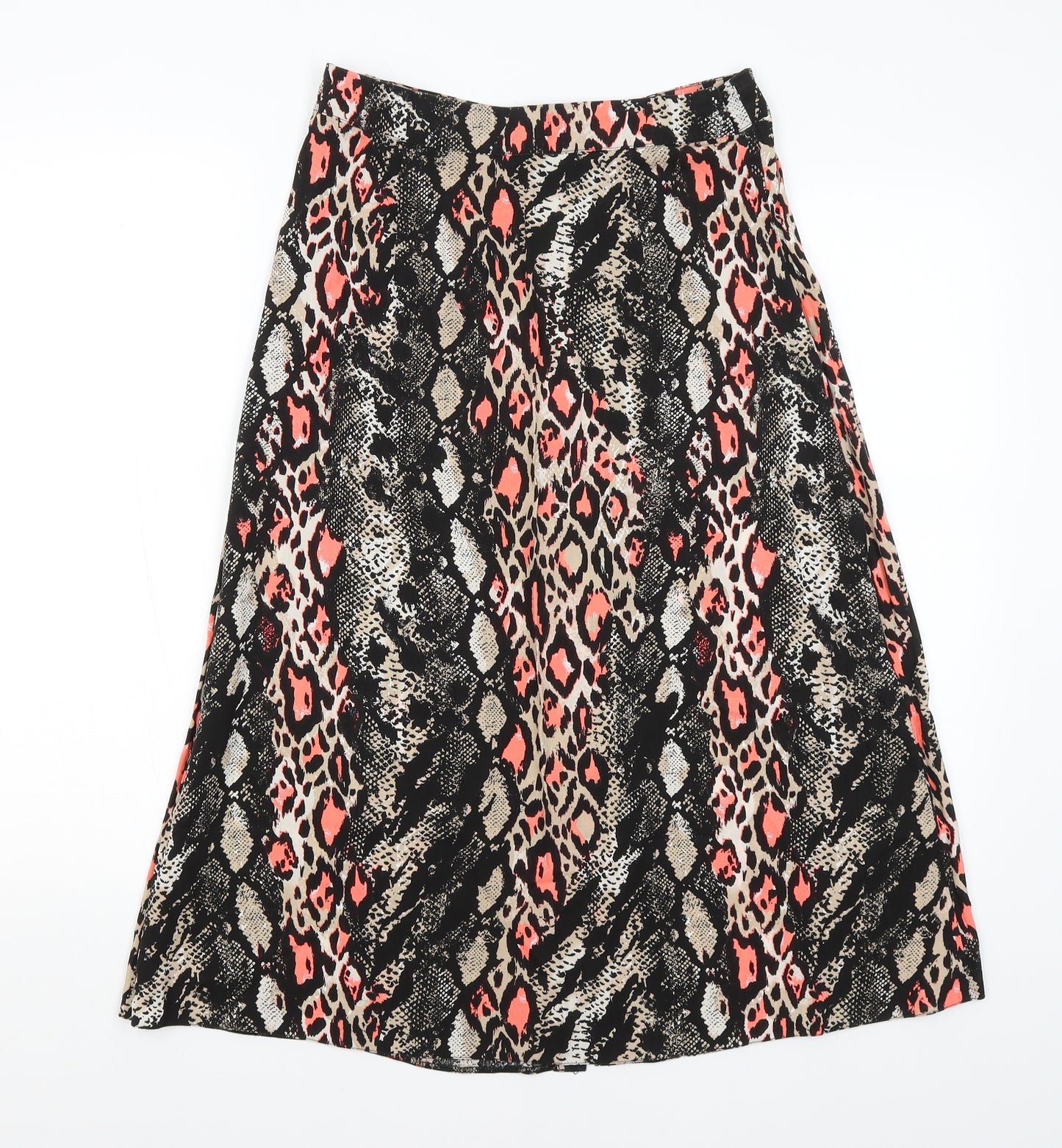Papaya Womens Black Animal Print  A-Line Skirt Size 10