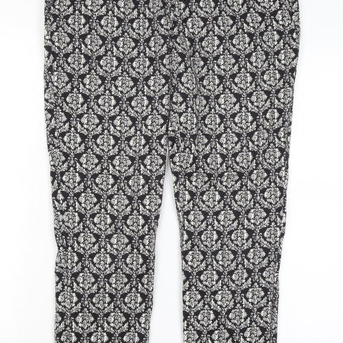 Atmosphere Womens Black Paisley  Capri Trousers Size 10 L26 in