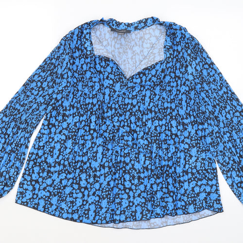 Primark Womens Blue Floral  Basic Blouse Size 6