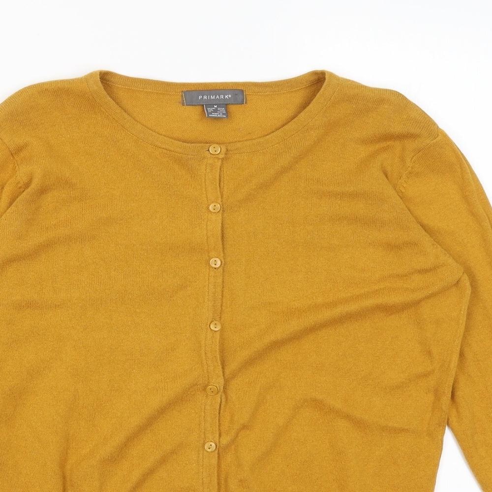 Primark Womens Yellow   Cardigan Jumper Size M