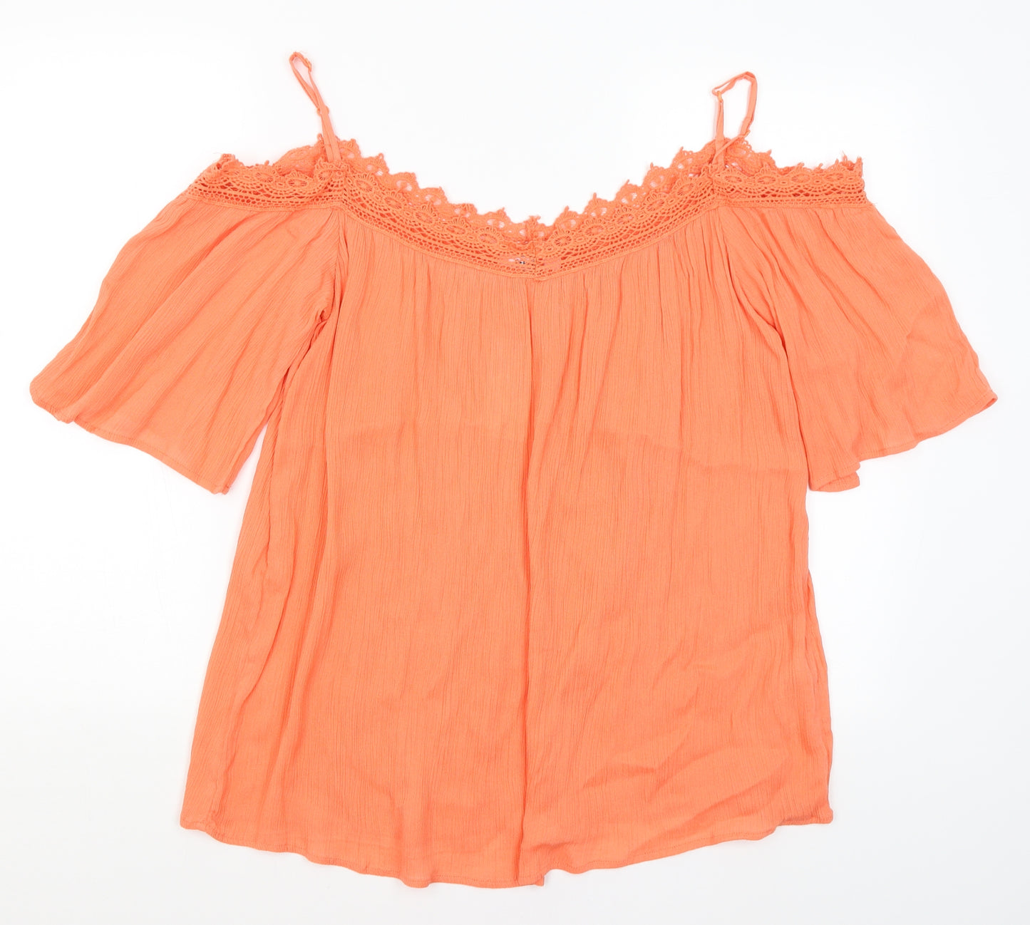Pep & Co Womens Orange   Basic Blouse Size 10