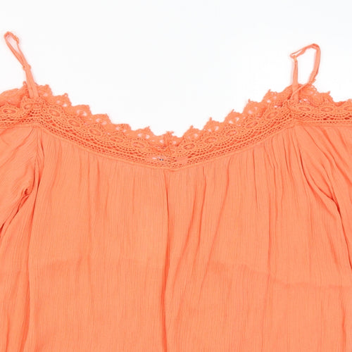 Pep & Co Womens Orange   Basic Blouse Size 10