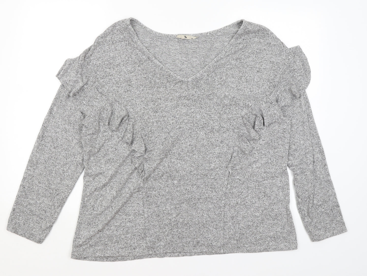 TU Womens Grey   Pullover Jumper Size 20