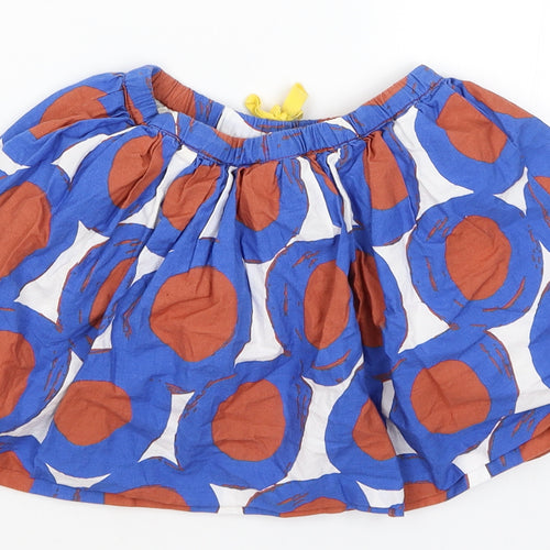 Mini Boden Girls Blue Polka Dot  Mini Skirt Size 2-3 Years