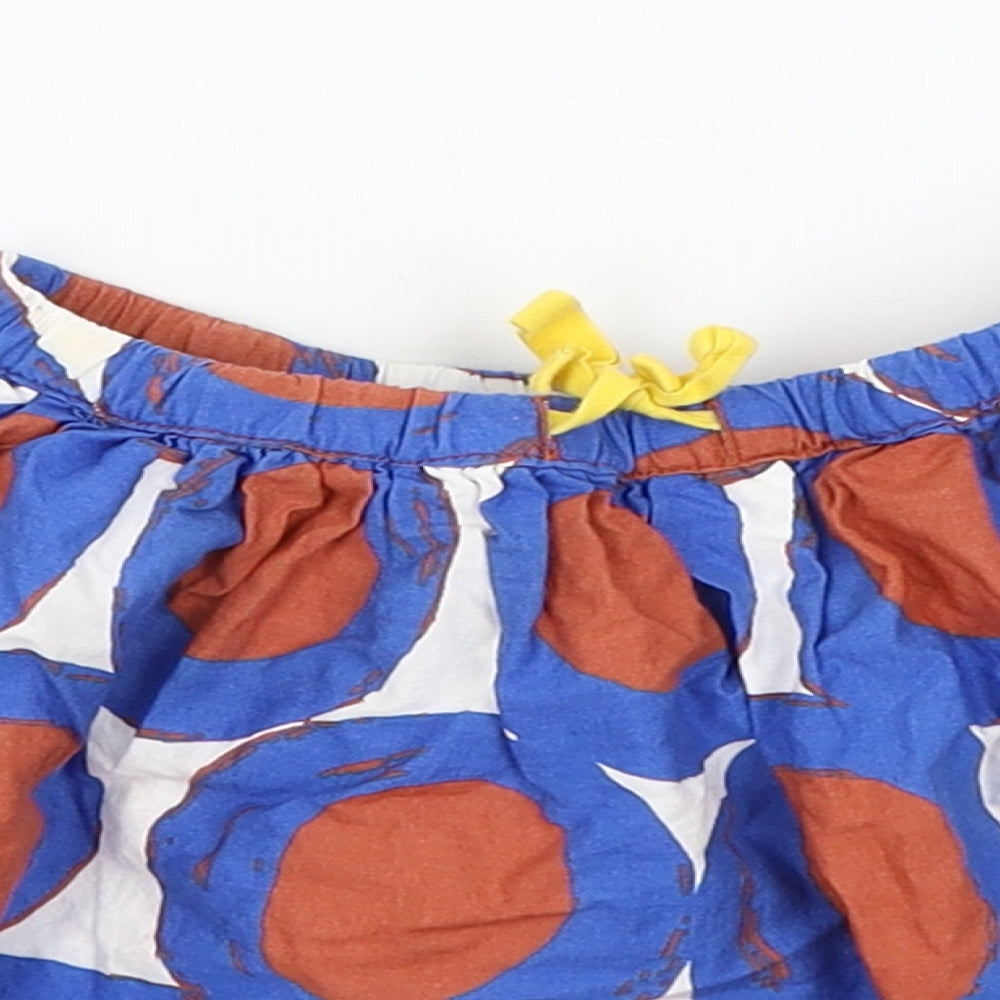 Mini Boden Girls Blue Polka Dot  Mini Skirt Size 2-3 Years