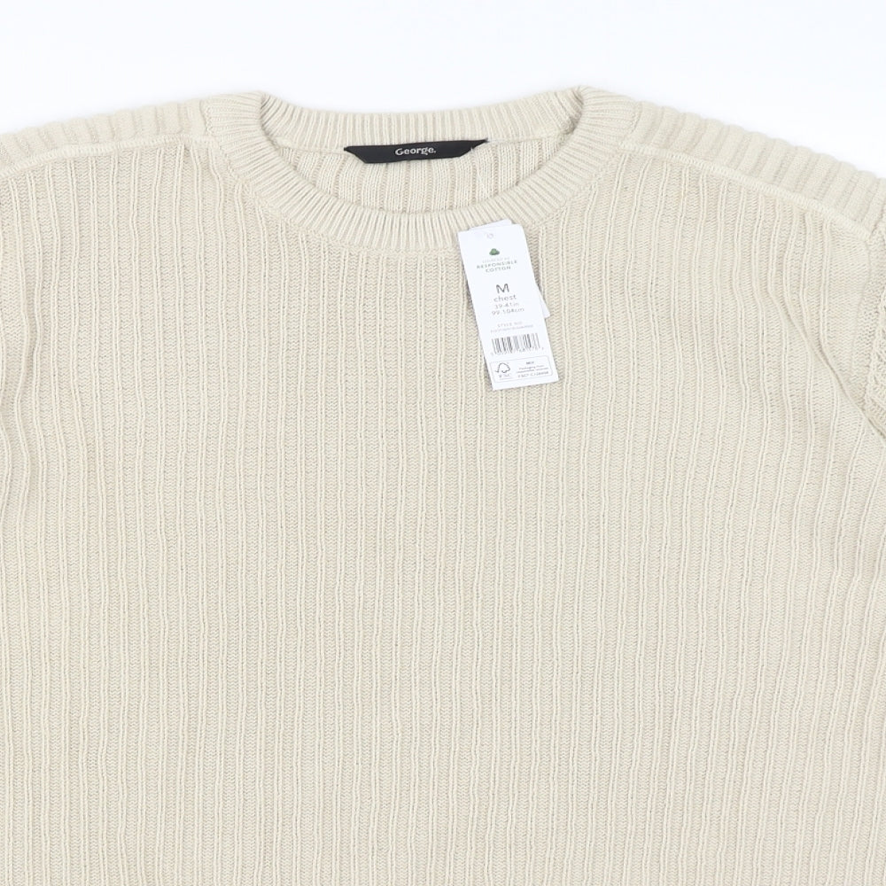 George Mens Beige   Pullover Jumper Size M