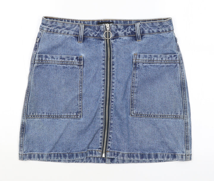 Matalan Womens Blue A-Line Skirt Size 10