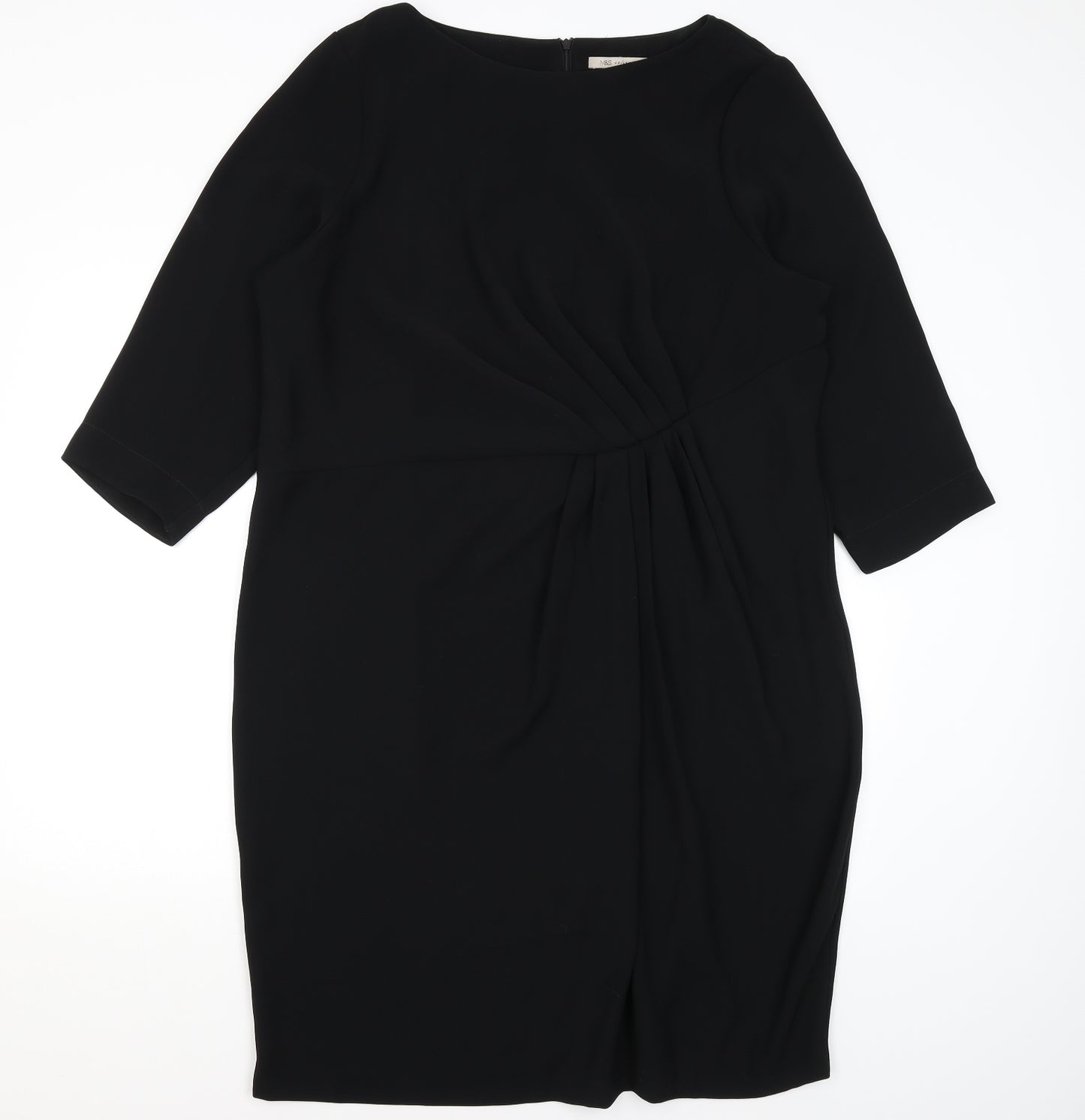 M&S Womens Black   Pencil Dress  Size 22