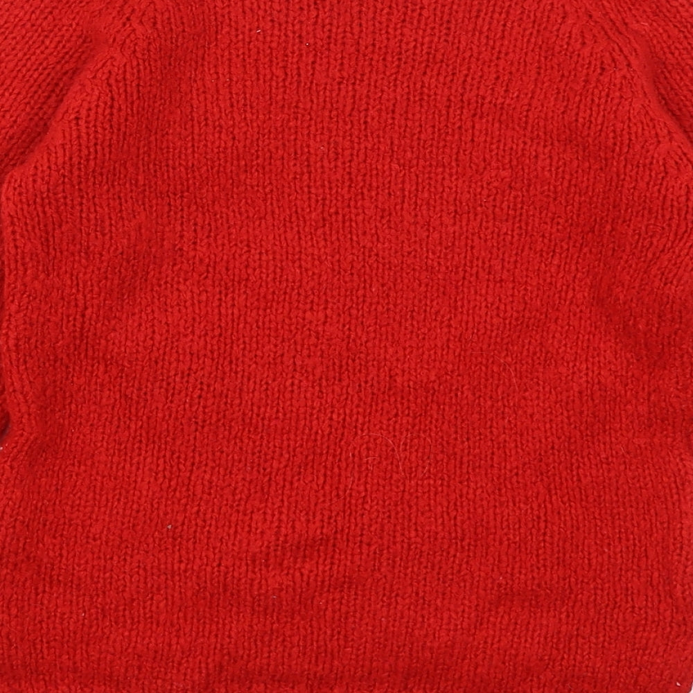 NEXT Girls Red   Pullover Jumper Size 10 Years  - Snowman