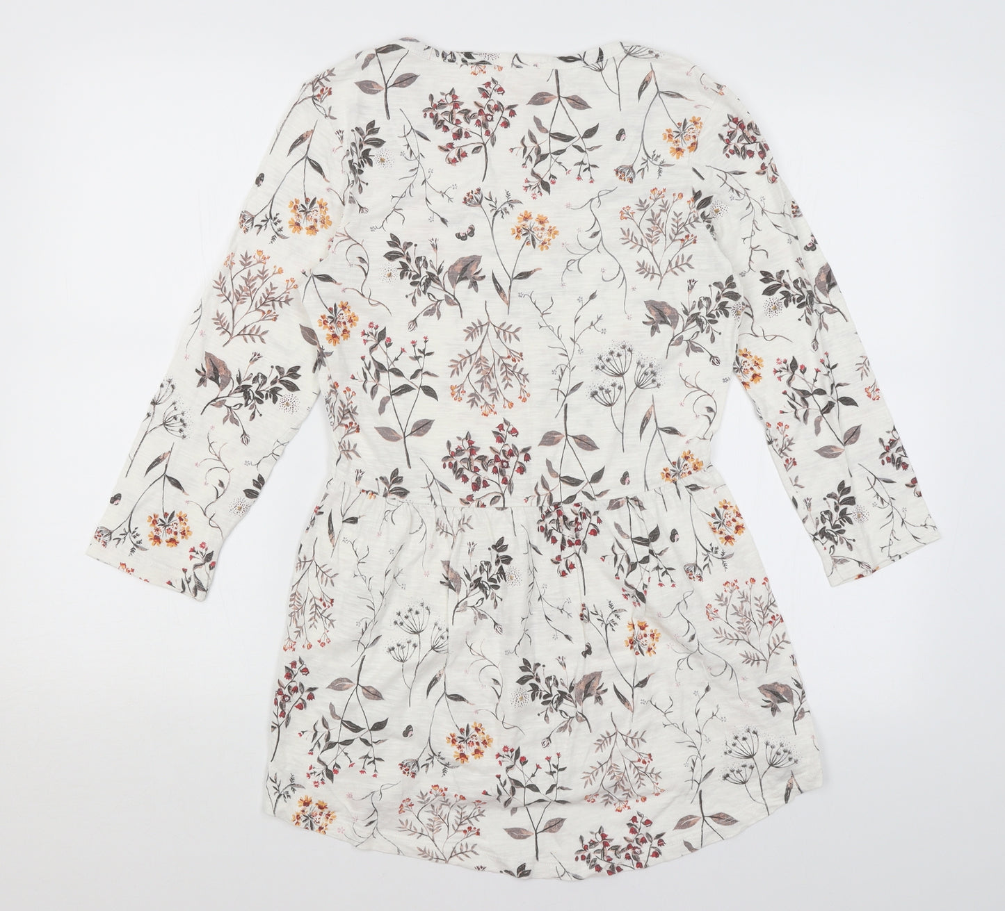 Fat Face Womens White Floral  Fit & Flare  Size 6