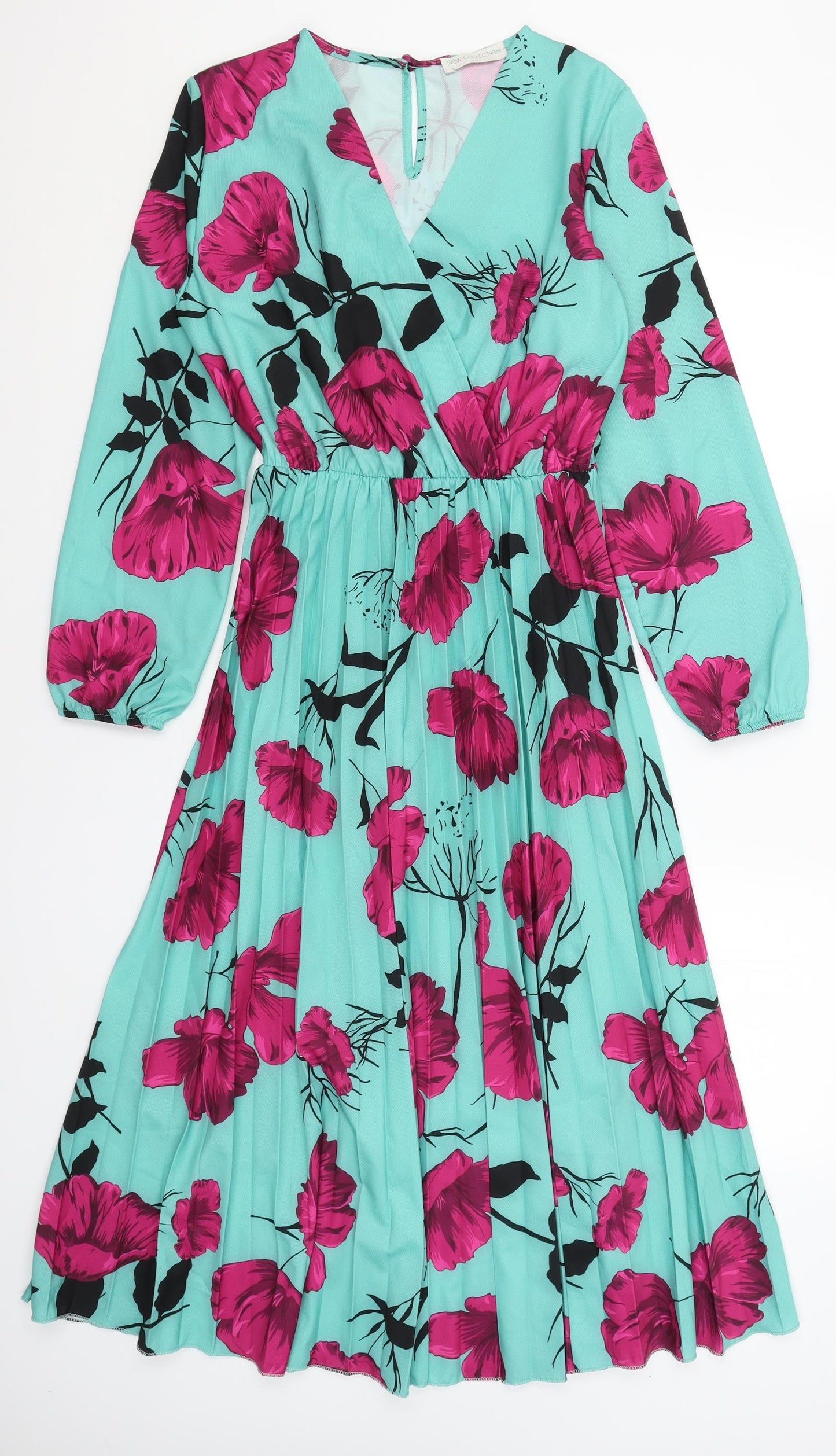 New Collection Womens Blue Floral  Fit & Flare  Size S