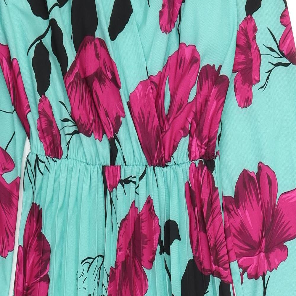 New Collection Womens Blue Floral  Fit & Flare  Size S
