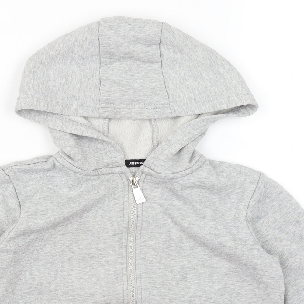 Jeff & Co Boys Grey   Full Zip Hoodie Size 7-8 Years