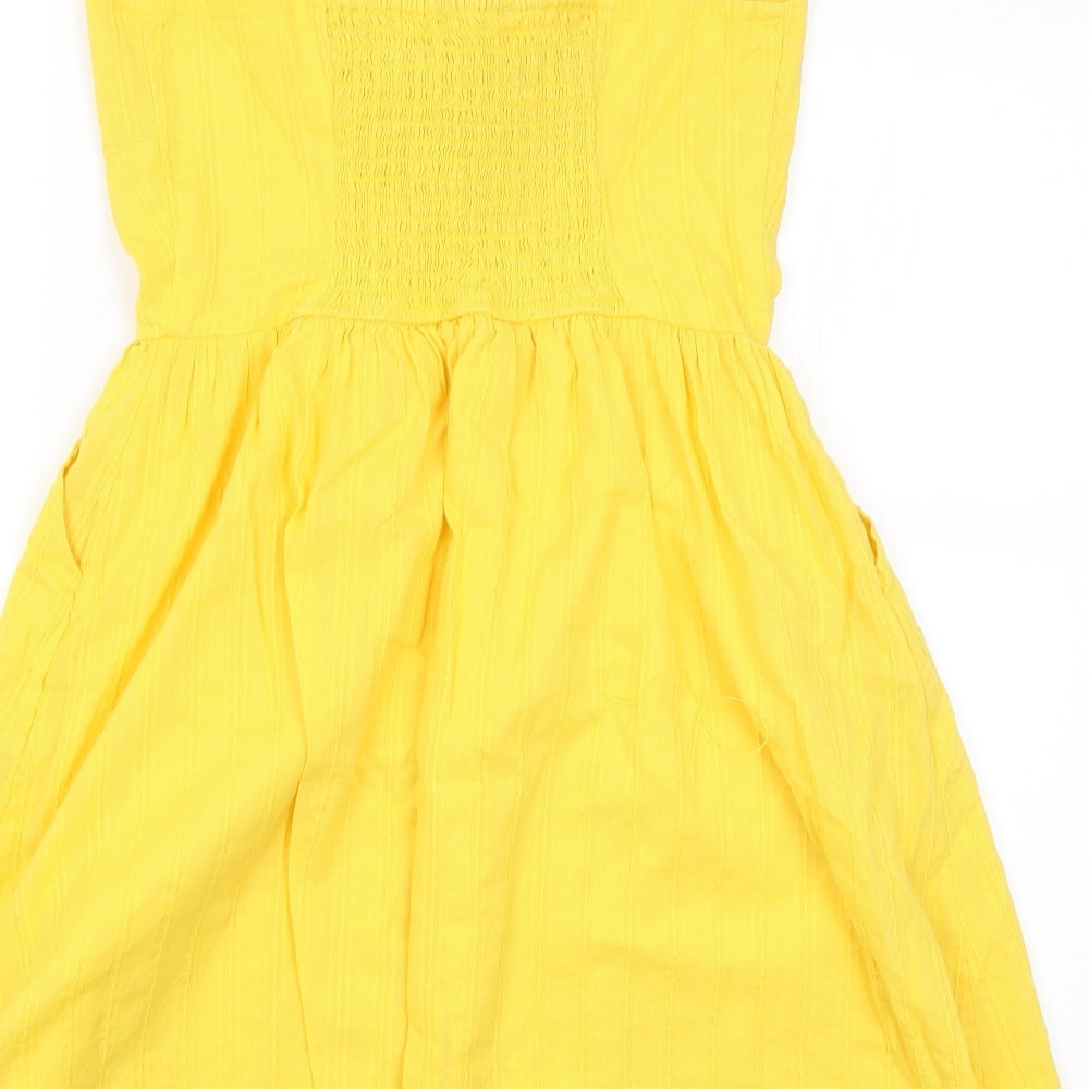 F&F Womens Yellow   Fit & Flare  Size 8