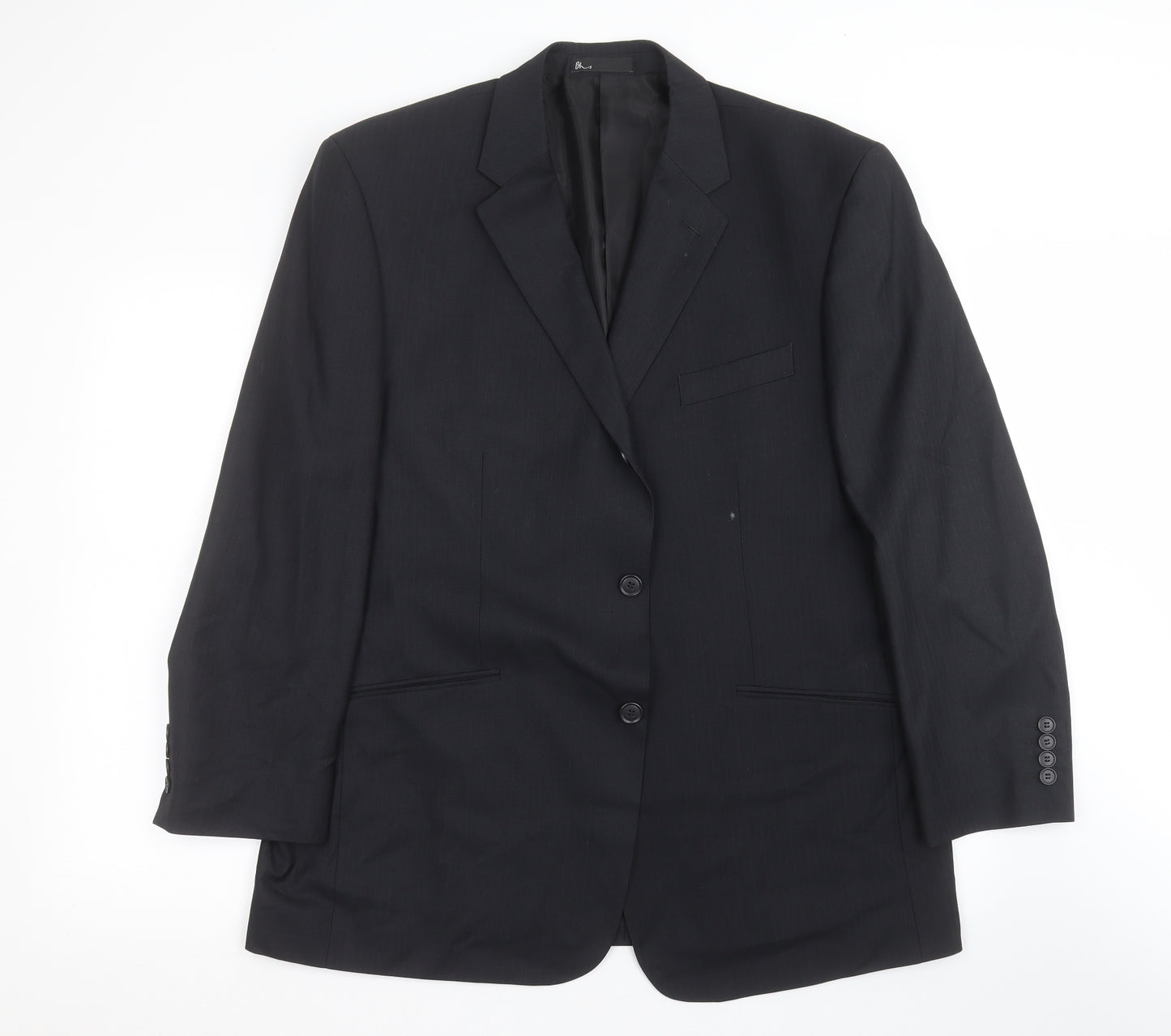 BHS Mens Black Striped  Jacket Suit Jacket Size 44