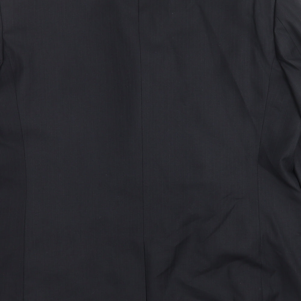 BHS Mens Black Striped  Jacket Suit Jacket Size 44