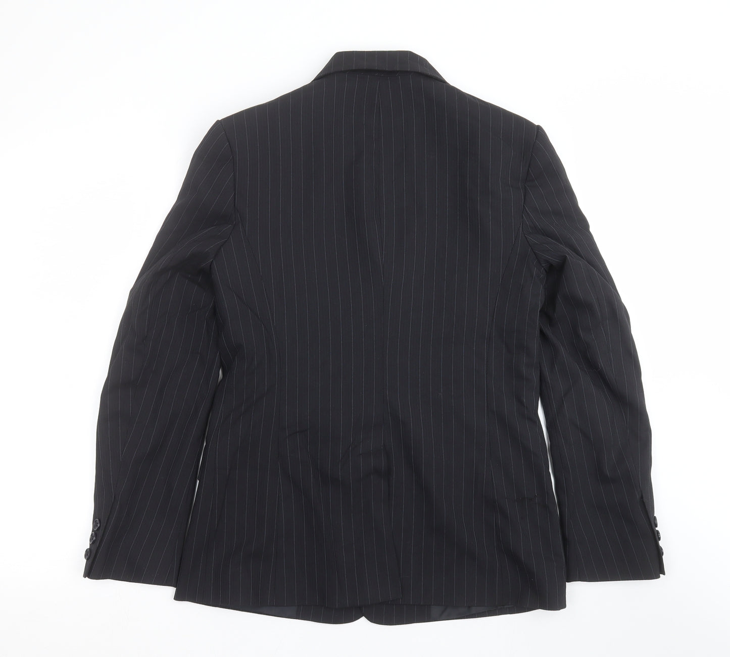 Primark Womens Black Striped  Jacket Suit Jacket Size 12