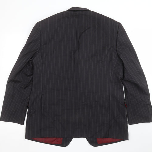 Marks and Spencer Mens Grey Striped  Jacket Suit Jacket Size 44