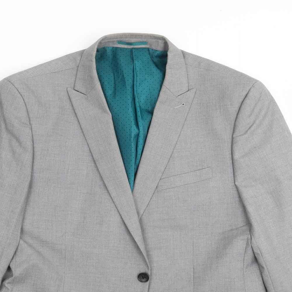 NEXT Mens Grey   Jacket Suit Jacket Size 44  - Skinny fit