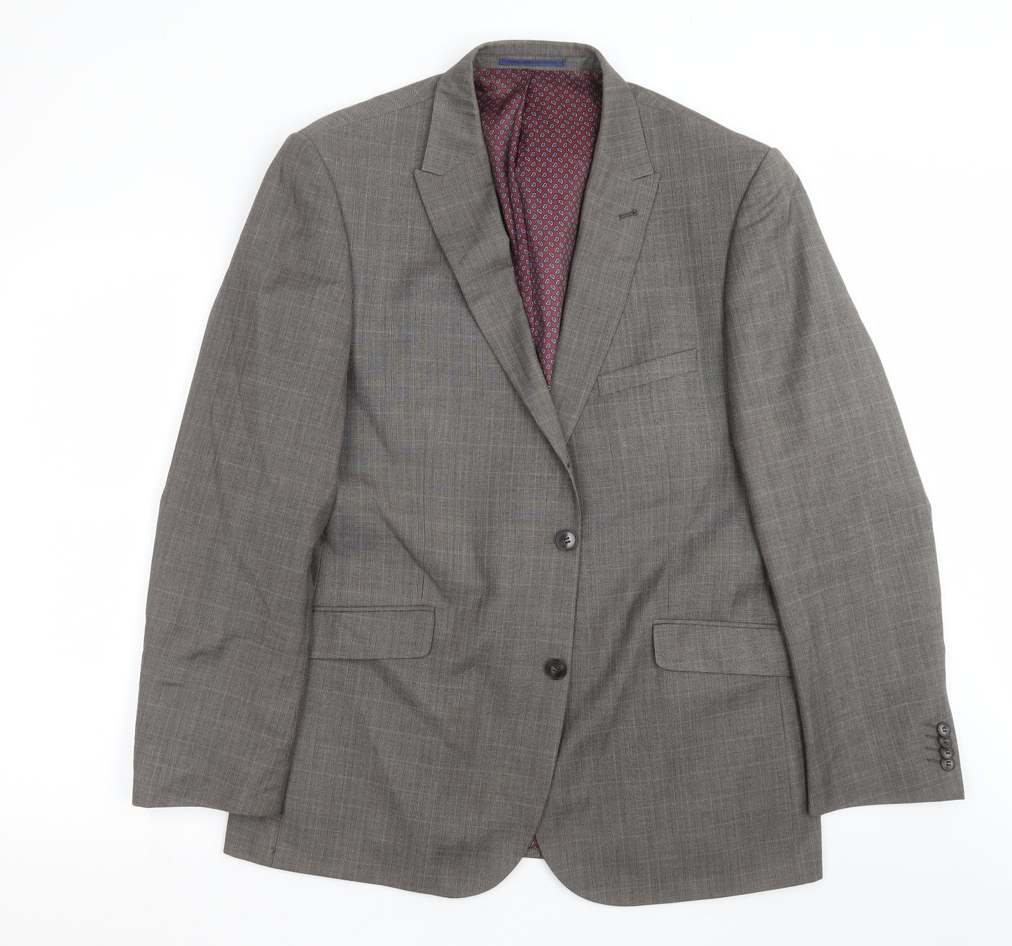 Taylor & Wright Mens Grey Check  Jacket Suit Jacket Size 42