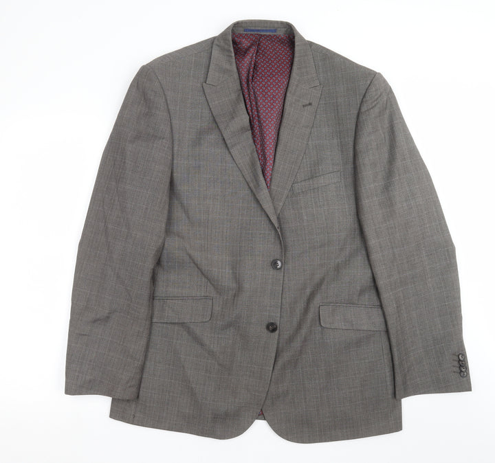 Taylor & Wright Mens Grey Check  Jacket Suit Jacket Size 42
