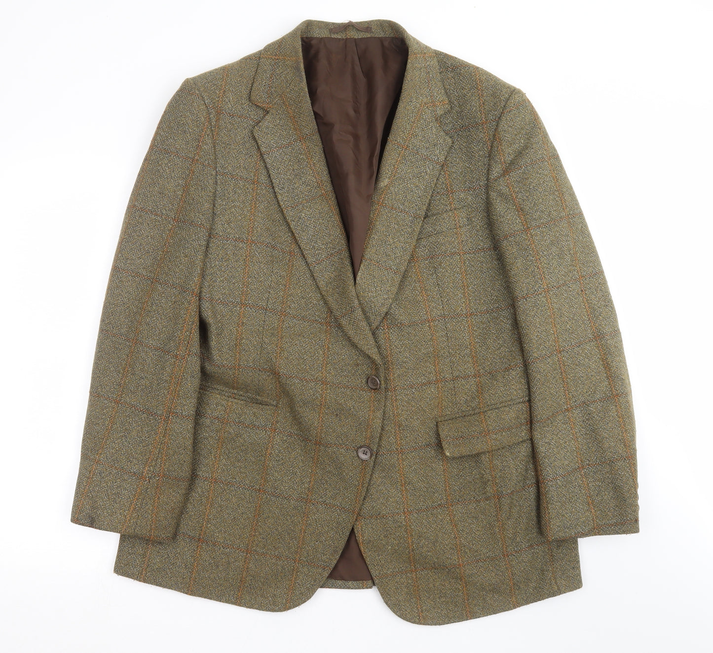 Grendale Mens Green Check  Jacket Suit Jacket Size 42