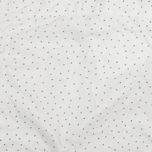 Native Youth Mens White Geometric   Button-Up Size M